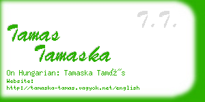 tamas tamaska business card